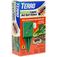 Terro T1812 Outdoor Liquid Ant Killer Bait Stakes - 8 Count