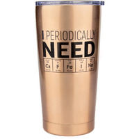 Klubi Science Gifts For Adults - I Periodically Need Caffeine Tumbler 20Oz Funny Gifts For Science Teachers Biology Gifts For Science Lovers Science Teacher Gifts For Men Chemistry Gifts For Adults