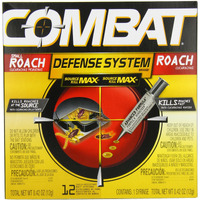 Combat Max Defense System Brand, Small Roach Killing Bait And Gel, 12 Count