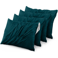 Utopia Bedding 4 Pack Waterproof Pillow Protectors With Zipper Standard Size (Teal), Bed Bug And Dust Mite Proof Pillow Case Covers, Moisture Wicking Pillow Encasements 20 X 26 Inches