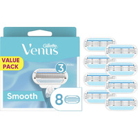 Gillette Venus Smooth Womens Razor Blade Refills, 8 Count, Lubracated To Protect The Skin From Irritation
