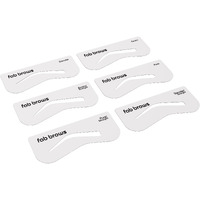 Fab Brows Duo Eyebrow Stencils | 6 Natural-Looking Brow Shapes | Easy Eyebrow Shaper Stencil | Fits All Faces & Sizes | Eyebrow Stencil Kit For Beginners & Professionals | Stencils Only, Cruelty-Free