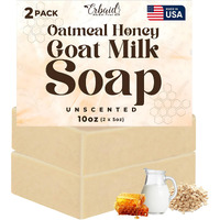 Oatmeal Soap - Natural Oatmeal & Honey Goat Milk Soap Bar - Face & Body Wash For Eczema, Psoriasis, Dry, Itchy, Sensitive Skin Relief - Unscented Soap Great For Kids, Babies - Handcrafted, Made In Usa