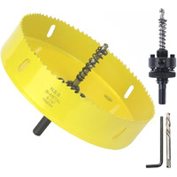 Jiecheng 6-1/4 Inch Hole Saw For Wood,Soft Metal,Drywall,Plasterboard And Plywood,159Mm Bi-Metal Hole Saw With Arbor Mandrel