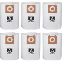 6 Pack Vf3502 High Efficiency Dust Bags Replacement For Ridgid 12-16 Gallon Shop Vac Bags Type A, Part# 23743