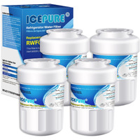 Icepure Rwf0600A Replacement For Ge Mwf, Mwfp, 197D6321P006, Wfc1201, Mwfa, Pc75009, Hdx Fmg-1, Gse25Gshecss, 46-9996, Gsh25Jsddss, Pshs6Pgzbess, Gwf, Sgf-G9, Rwf1060 Refrigerator Water Filter 4Pack