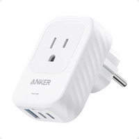 Anker European Travel Plug Adapter, 15W Usb-C Power Plug, Fits Type E/F Sockets With 2 Ac Outlets, 2 Usb C & 1 Usb A Port, Compact For Iphone 15, Ipad, And More (Not Compatible With Type L/G Sockets)