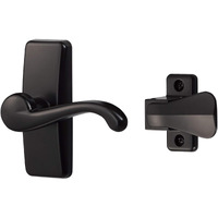 Ideal Security Gl Lever Handle Set For Storm Doors And Screen Doors, Storm Door Handle Replacement, Screen Door Handle, Matte Black
