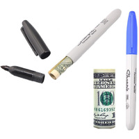 Fake Pen Diversion Safe Marker (2 Pack) - Realistic Pen Diversion Safe - Hidden Secret Compartment Decoy Permanent Marker - Hide And Store Money Waterproof Storage Cash Holder Container Lock