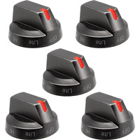 Upgraded Dg64-00473B Samsung Stove Knobs, Black Stainless Steel Samsung Gas Stove Knobs Replacements, Oven Range Knobs Replacements Parts For Samsung Nx58M6850Sg, Nx58K7850Sg, Nx58J7750Sg 5-Pack