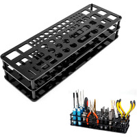 Joyabest 63 Holes Screwdriver Storage Rack, Organizers, Portable Tool Box, Workshop Tools Tray, Tweezer Brushes Pens