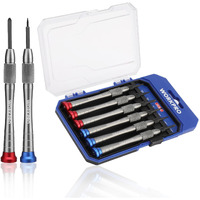 Workpro 6-Piece Magnetic Screwdriver Set, S2 Alloy Steel, 3 Phillips And 3 Slotted Tips Small Screwdriver Repair Tool Kit, Good For Phone, Computer, Watch, Eyeglass, Electronic