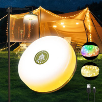 Camping String Lights,Camping Essentials Gear 32.8Ft Lamp Lights Waterproof, 4 In 1 Outdoor String Lights With 8 Modes For Awn Tent Yard Garden Hiking Travel Decoration And Holiday Christmas Gift