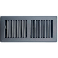 Sierra Grates Precision Flow 4""X 12"" Steel Floor Register - 2 Way Louvered Design,Grey Finish - Premium Home Vent Covers, Durable & Decorative - Fits 4""X 12"" Duct Openings, Easy Installation