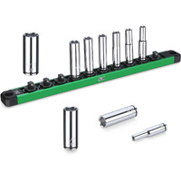 Sk 1/4"" Drive Socket Set, Deep Sae Sockets, 10-Piece 3/16"" To 9/16 "", Superkrome Finish, Premium Cr-V Construction, With Aluminum Socket Organizer