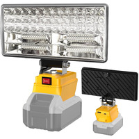 8"" Cordless Led Work Light For Dewalt 20V Max Battery, Two Levels Adjustable Led Floodlight Up To 90W 5400 Lumens With Type-C & Usb Charging Port, Portable Work Light For Camping, Outdoor(No Battery)