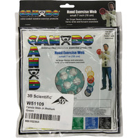 Cando Hand Exercise Webs For Physical Therapy, Grip Strengthening, And Hand, Finger, Wrist Resistance Workouts, Portable Size, Low Powder, 7"" Diameter, Green: Medium