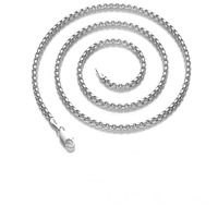 Waitsoul 925 Sterling Silver Box Chain Lobster Clasp 4Mm Silver Chain For Women Men Silver Necklace Chain 16-30 Inches (18)