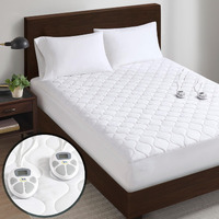 Serta Heated Mattress Pad Queen Size - Electric Mattress Pad, 10 Heat Setting Controller, Auto Shut Off Timer, Deep Elastic Pocket, Up To 17"" Mattress, Etl Certified, Machine Wash, Queen, White