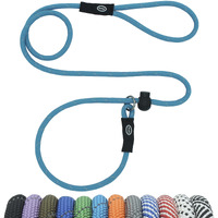 Hiado Slip Lead Dog Leash Reflective With Stopper Loop Rope Training No Pull For Small Medium Large Dogs 7Ft Skyblue