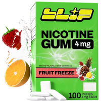 Blip Nrt Nicotine Gum - 4Mg Fruit Freeze (100 Count) - Help Quit Smoking Aid, Reduce Cravings - Nicotine Replacement
