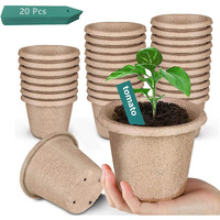 Angtuo 30 Pcs Peat Pots For Seedlings, 4.33 Inch Biodegradable Seed Nursery Pot With Drainage Holes, Seedling Pots Include 20 Labels