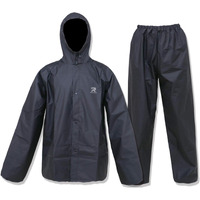 Ultra-Lite Rain Suit For Men Women Waterproof Protective Rain Coat With Pants 2 Pieces Rain Gear(Black,L)
