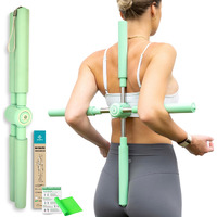 Bodytree Posture Corrector Yoga Cross Stick - Back Pain Relief For Men Women - Stretcher And Straightener For Upper And Lower Back - Stretch Pole - Neck Hump Equipment Bar Device Brace