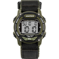 Armitron Sport Quartz Sport Watch With Nylon Strap, Black, 24 (Model: 45/7004Dgn)
