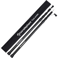 Green Elephant Camping Tarp Poles - Adjustable Aluminum Telescoping Tent Poles For Tarps, Canopy & Awning - Heavy Duty Collapsible Pole Set Of 2 - Extends 8Ft, Shrinks To 2Ft - Caravan & Beach Shade