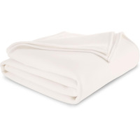 Vellux 1B07039 Original Insulating Core Hotel Style Solid Blanket Machine Washable Soft Cozy Warm Pet Friendly Bed Sofa Blankets, King, Ivory