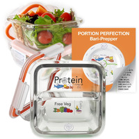 Portion Perfection Bariatric Must Haves / 3 Pk Bariatric Meal Prep Containers Reusable Glass Portion Control Container | Gastric Sleeve Must Haves | Bari Preppers