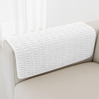 Foxdecor Couch Arm Covers Sofa Arm Covers, Arm Chair Covers Set Of 2, Non-Slip Chair Arm Covers, Arm Rest Cover For Sofa, Armchair Slipcovers Couch Protector (White 20X20 Inch)