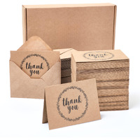 Best Paper Greetings 120 Pack 3.5X5-Inch Bulk Kraft Thank You Cards With Envelopes - Blank Appreciation Gift Notes For Wedding, Teachers And Kids