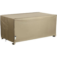 Flexiyard Patio Deck Box Cover, 63X30 Inch Fire Pit Cover With Straps And Handles, Waterproof Heavy Duty Outdoor Furniture Winter Cover For Keter, Suncast, Lifetime Container