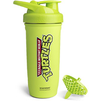 Smartshake Tmnt Reforce Stainless Steel Protein Shaker Bottle 900 Ml | 30 Oz - Leakproof Screw-On Lid - Bpa Free - Unisex - Non Insulated - Light Green