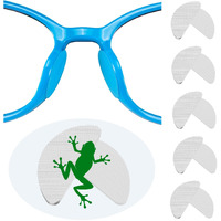 Fusanwin 0.6Mm Ultra-Thin Anti-Slip Eyeglass Nose Pads, Thousands Of Frog-Inspired Microstructured Fibers, Soft Adhesive Silicone Nose Pads, Glasses Nose Pad For Glasses, Sunglasses (5 Pairs Clear)