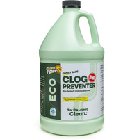 Instant Power Eco Clog Preventer - Enzyme Drain Cleaner Liquid And Deodorizer For Sink, Shower, Toilet, Garbage Disposal Cleaner, Bio-Based Drain Defense, Smell Remover And Odor Eliminator - 1 Gallon