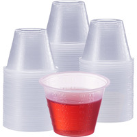 [300 Count - 1 Oz.] Plastic Disposable Medicine Measuring Cup For Liquid Medicine, Epoxy, & Pills