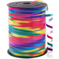 Partywoo Rainbow Ribbon, 500 Yard Curling Ribbon For Crafts, Balloon Iridescent Color Gift Wrapping, Balloon Ribbon, Crimped Ribbon, Holographic Balloons String, Florist Flower (1 Roll)