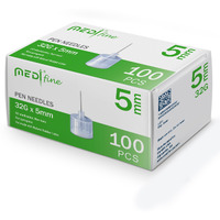 Medt - Fine Insulin Pen Needles (32G 5Mm) - Diabetic Needles For Insulin Injections, Ultra Fine Compatible With Most Diabetes Pens - 100 Ct, Pack Of 1