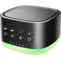 Magicteam White Noise Machine 10 Colors Lights And 25 Soothing Sounds Sleep Sound Machine With 5 Timers With Memory Feature Portable Sound Machine For Baby Adults. (Black)