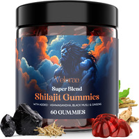 Veloraa Super Blend Shilajit Gummies For Men Women - Pure Himalayan Shilajit And Ashwagandha Gummies With 85+ Minerals, Supports Energy, Vitality & Wellness, Convenient Strawberry Flavor, 60 Gummies