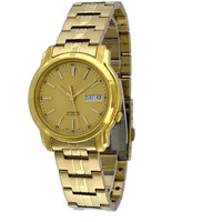 Seiko Series 5 Automatic Gold Dial Yellow Gold-Tone Men's Watch Snkl86