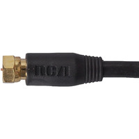 Rca 6' Rg-6 Digital Coaxial Cable With Gold Plated F Connectors (Black)
