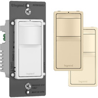 Legrand Radiant Rrw600Utcccv4 600W Occupancy Motion Sensor Light Switch, 180 Degree Coverage, Auto On/Auto Off, Single Pole, White/Light Almond/Ivory (1 Count)