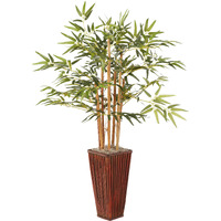 Nearly Natural 4Ft. Bamboo With Decorative Planter