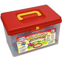 Popular Playthings Playstix Super Set Construction Toy Building Blocks 400 Piece Stem Kit (90004)