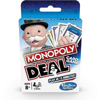 Monopoly Deal Quick-Playing Card Game For Families, Kids Ages 8 And Up And 2-5 Players