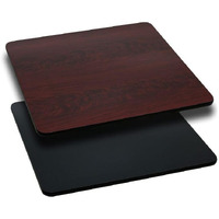 Flash Furniture Glenbrook 24'' Square Table Top With Black Or Mahogany Reversible Laminate Top
